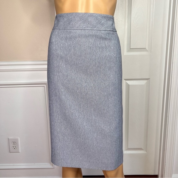 LE SUIT 2PC Light Gray  Polyester Lined Notch Collar Career Skirt Suit Size Ser - Picture 5 of 10